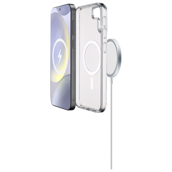 Чехол для смартфона Samsung Galaxy S25 5G Cellularline / MagSafe Back / ТПУ / White Прозрачный photo 2 Чехол для смартфона Samsung Galaxy S25 5G Cellularline / MagSafe Back / ТПУ / White Прозрачный photo 2