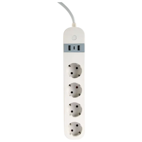 Prelungitor Gembird TSL-PS-S4U-01-W 1.5 m White photo 1 Prelungitor Gembird TSL-PS-S4U-01-W 1.5 m White photo 1