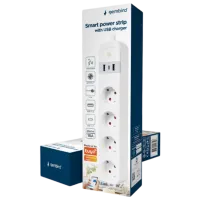 Prelungitor Gembird TSL-PS-S4U-01-W 1.5 m White photo 2