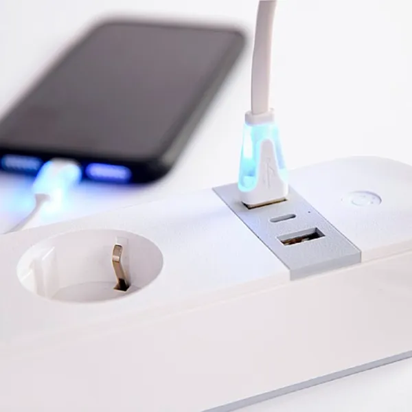 Prelungitor Gembird TSL-PS-S4U-01-W 1.5 m White photo 3 Prelungitor Gembird TSL-PS-S4U-01-W 1.5 m White photo 3