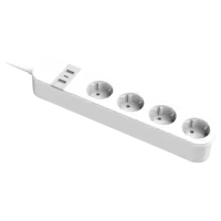 Prelungitor Gembird TSL-PS-S4U-01-W 1.5 m White photo 4