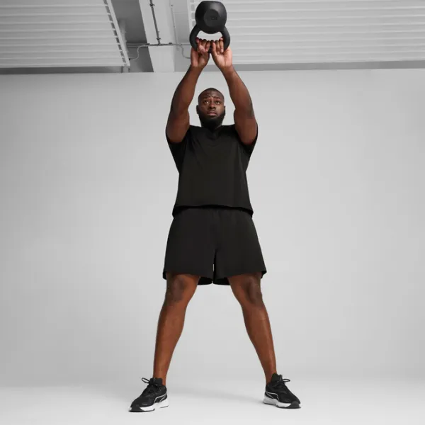 Футболка для мужчин Puma M Tad Essentials Left Chest Logo Tee 100% полиэстер / Черный photo 5 Футболка для мужчин Puma M Tad Essentials Left Chest Logo Tee 100% полиэстер / Черный photo 5