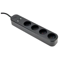 Prelungitor Gembird TSL-PS-S4U-01 1.5 m Black photo 3