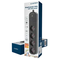 Prelungitor Gembird TSL-PS-S4U-01 1.5 m Black photo 5