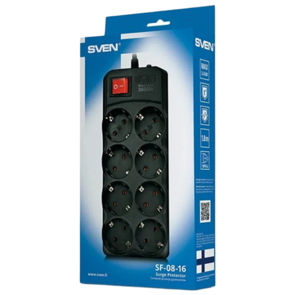 Prelungitor Sven SF-08E-16 1.8 m Black photo 4