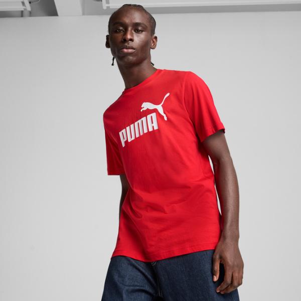 Tricou pentru bărbați Puma Ess No. 1 Logo Tee 100% bumbac / Red photo 2