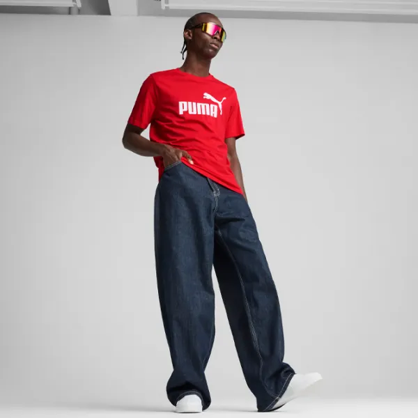 Tricou pentru bărbați Puma Ess No. 1 Logo Tee 100% bumbac / Red photo 4