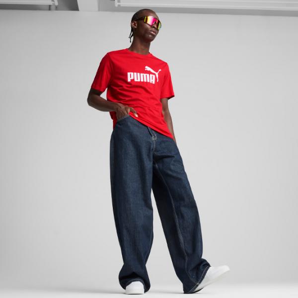 Tricou pentru bărbați Puma Ess No. 1 Logo Tee 100% bumbac / Red photo 4