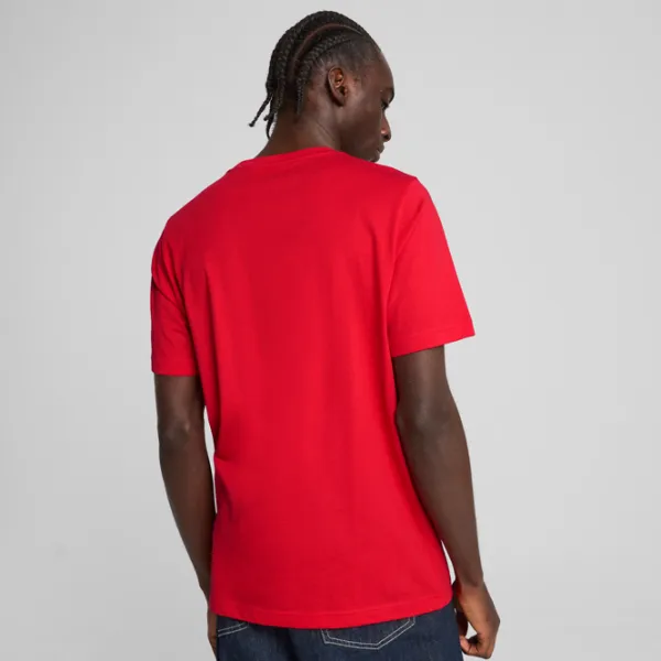 Tricou pentru bărbați Puma Ess No. 1 Logo Tee 100% bumbac / Red photo 5