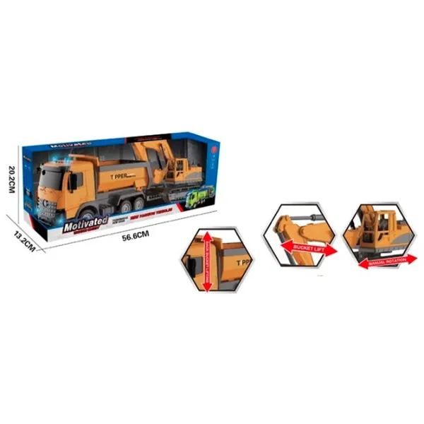 Грузовик Richi Tichi 00338 8600022200338  / / Серый Оранжевый photo 2 Грузовик Richi Tichi 00338 8600022200338  / / Серый Оранжевый photo 2