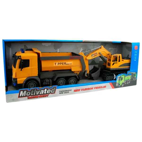 Грузовик Richi Tichi 00338 8600022200338  / / Серый Оранжевый photo 3 Грузовик Richi Tichi 00338 8600022200338  / / Серый Оранжевый photo 3