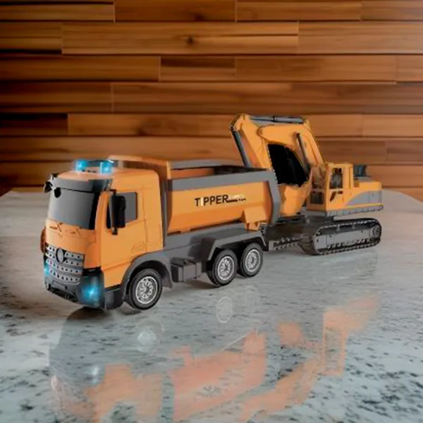 Грузовик Richi Tichi 00338 8600022200338  / / Серый Оранжевый photo 5 Грузовик Richi Tichi 00338 8600022200338  / / Серый Оранжевый photo 5