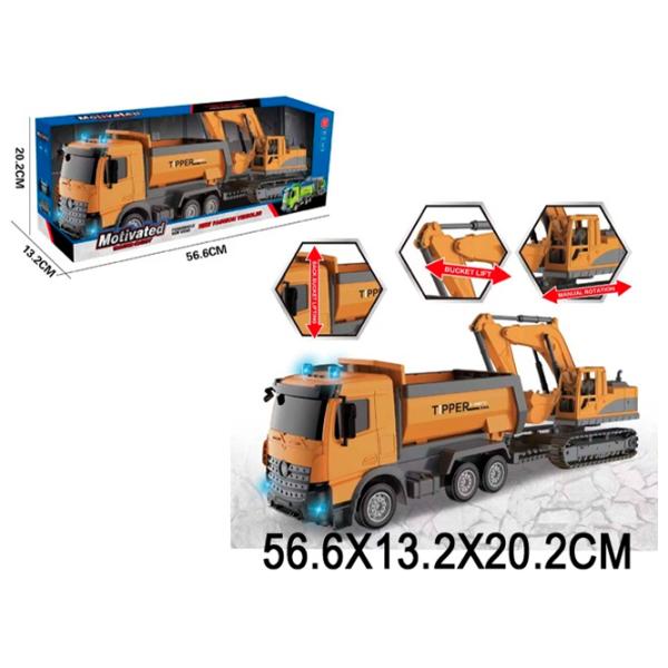 Грузовик Richi Tichi 00338 8600022200338  / / Серый Оранжевый photo 6 Грузовик Richi Tichi 00338 8600022200338  / / Серый Оранжевый photo 6