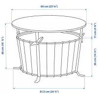 Măsuță de cafea Ikea Angesbyn 5483541 Brown photo 5