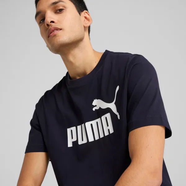Tricou pentru bărbați Puma Ess No. 1 Logo Tee 100% bumbac / Navy photo 6