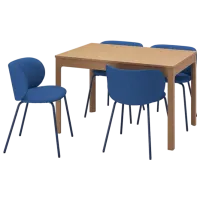 Обеденные стол со стульями Ikea Ekedalen Прямоугольная / ДСП / Wood