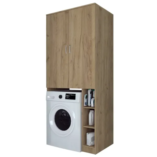 Шкаф для стиральных машин Marcel Prod MS 2U  ДСП / Gray Craft Oak photo 1
