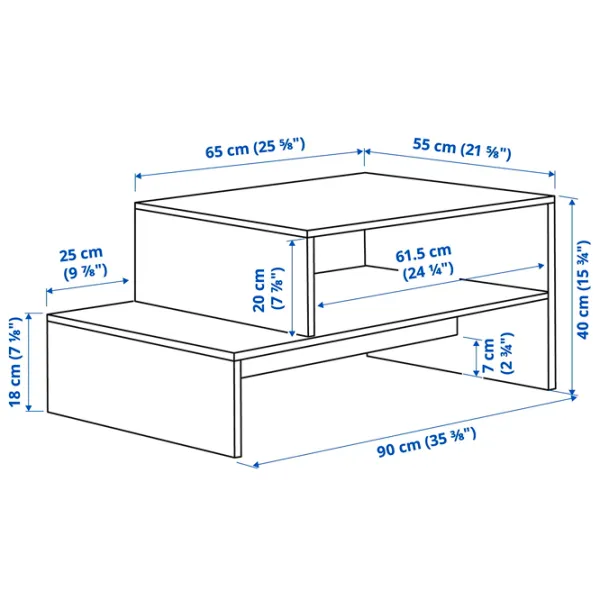Măsuță de cafea Ikea Holmerud 5691215 Brown photo 4