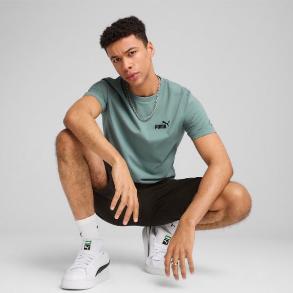 Футболка для мужчин Puma Ess Small No. 1 Logo Tee (S) 100% хлопок / Зеленая Луна photo 5