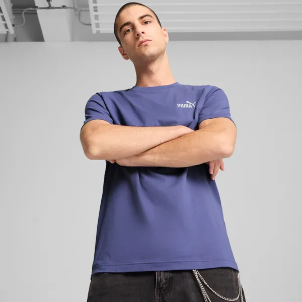 Tricou pentru bărbați Puma Ess Small No. 1 Logo Tee (S) 100% bumbac / Purple photo 2