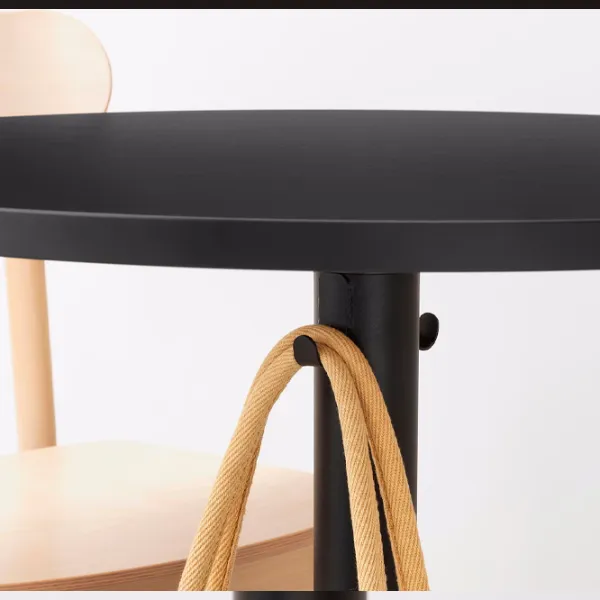 Обеденные стол со стульями Ikea Stenssele Круглая / ДСП / Черный photo 3