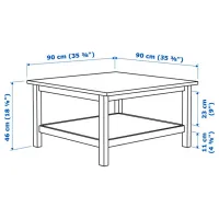 Măsuță de cafea Ikea Hemnes 5331064 White photo 5