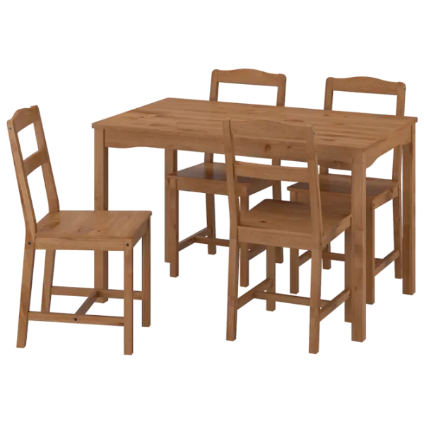 Set masă și scaune Ikea Hagernas Dreptunghiulară / Lemn / Brown photo 1