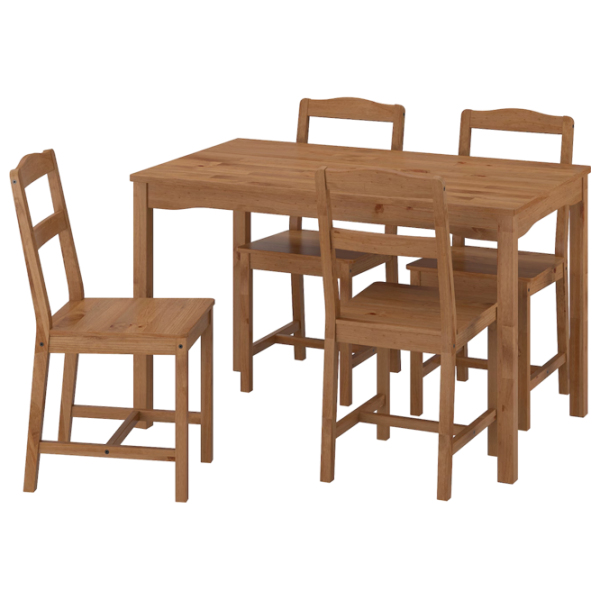 Set masă și scaune Ikea Hagernas Dreptunghiulară / Lemn / Brown photo 1