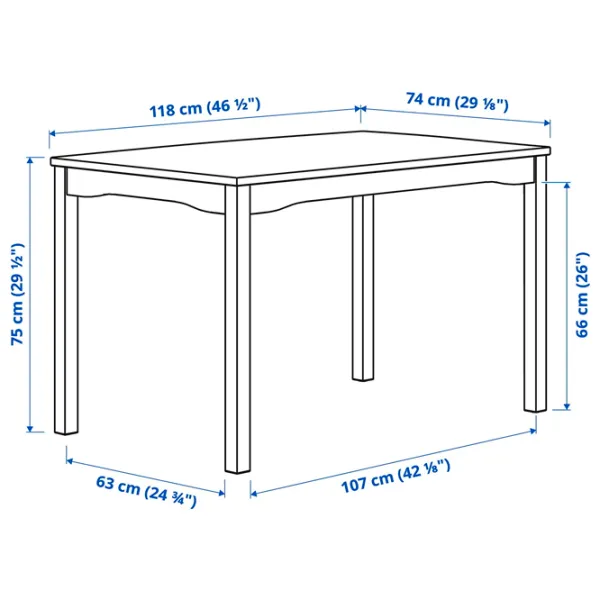 Set masă și scaune Ikea Hagernas Dreptunghiulară / Lemn / Brown photo 3