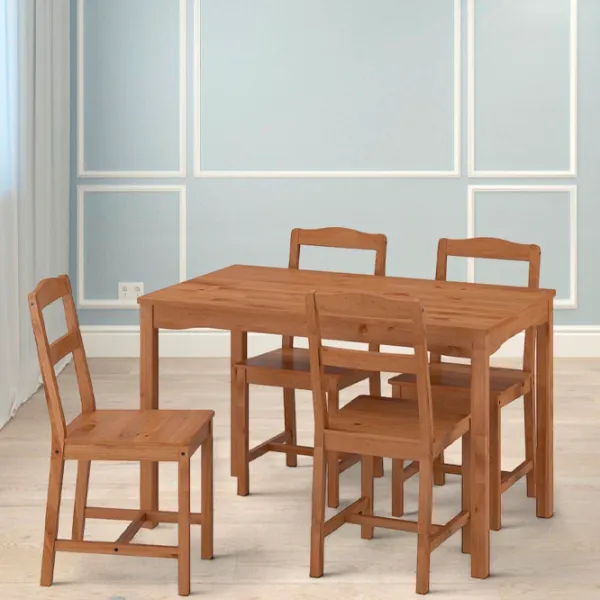 Set masă și scaune Ikea Hagernas Dreptunghiulară / Lemn / Brown photo 5