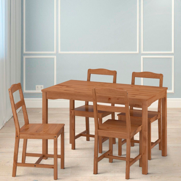 Set masă și scaune Ikea Hagernas Dreptunghiulară / Lemn / Brown photo 5