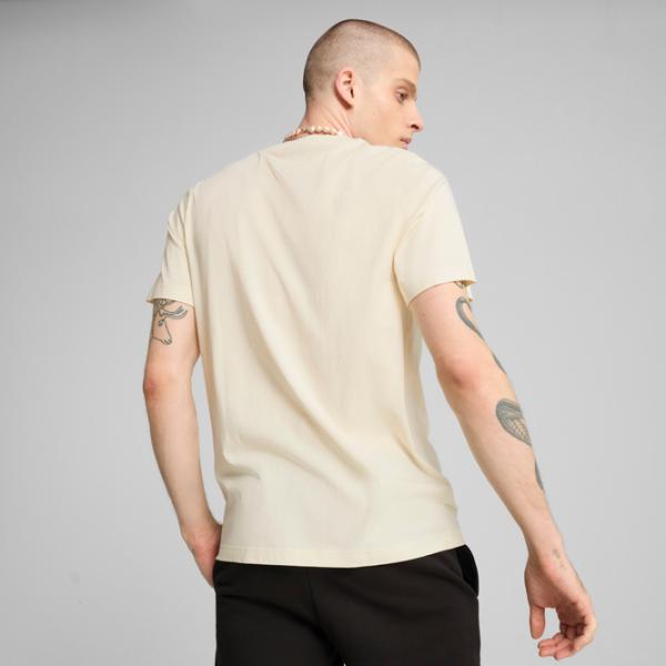 Tricou pentru bărbați Puma Ess Small No. 1 Logo Tee (S) 100% bumbac / Beige photo 4