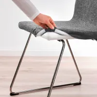 Set masă și scaune Ikea Mariedamm Rotundă / PAL / Black photo 4