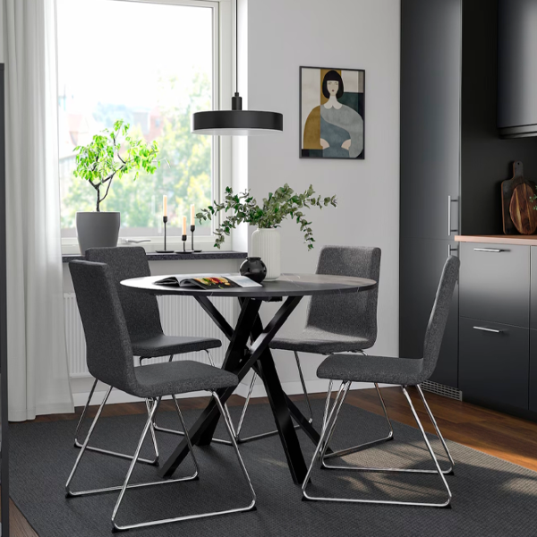 Set masă și scaune Ikea Mariedamm Rotundă / PAL / Black photo 6 Set masă și scaune Ikea Mariedamm Rotundă / PAL / Black photo 6