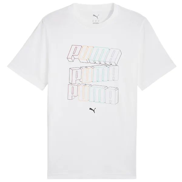 Tricou pentru bărbați Puma Ess Logo Lab Hog Tee 100% bumbac / White photo 1