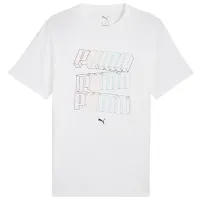 Tricou pentru bărbați Puma Ess Logo Lab Hog Tee 100% bumbac / White