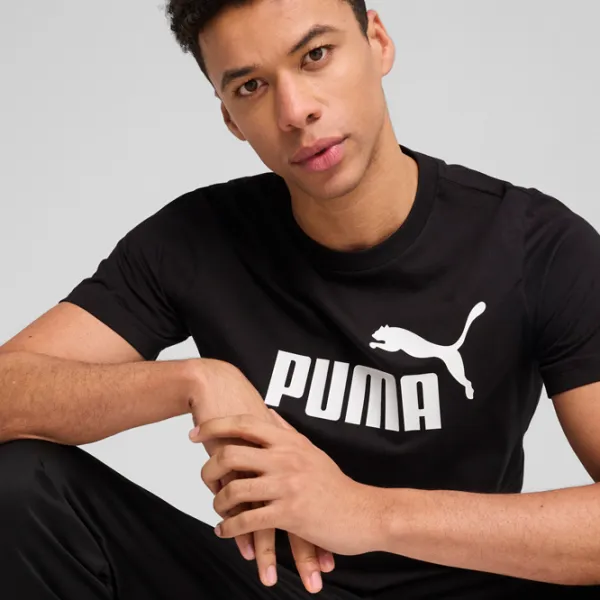 Tricou pentru bărbați Puma Ess No. 1 Logo Tee 100% bumbac / Black photo 6 Tricou pentru bărbați Puma Ess No. 1 Logo Tee 100% bumbac / Black photo 6