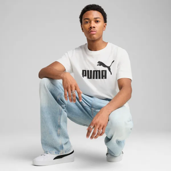 Tricou pentru bărbați Puma Ess No. 1 Logo Tee 100% bumbac / White photo 4 Tricou pentru bărbați Puma Ess No. 1 Logo Tee 100% bumbac / White photo 4