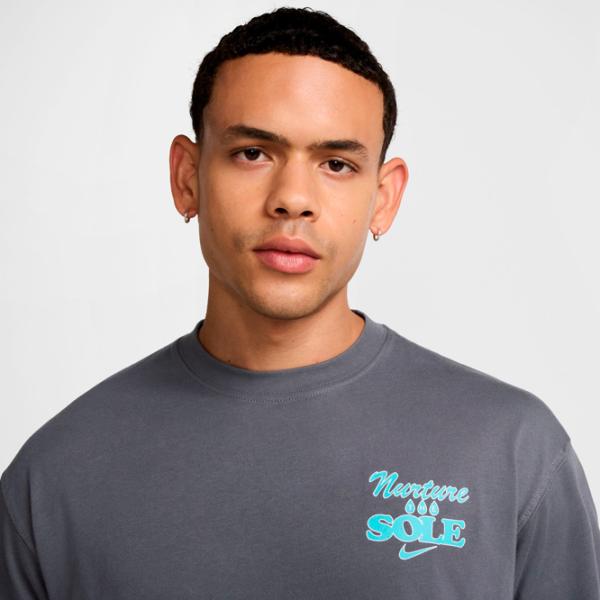 Tricou pentru bărbați Nike Sportswear Max90 Blooming 100% bumbac / Gray photo 4