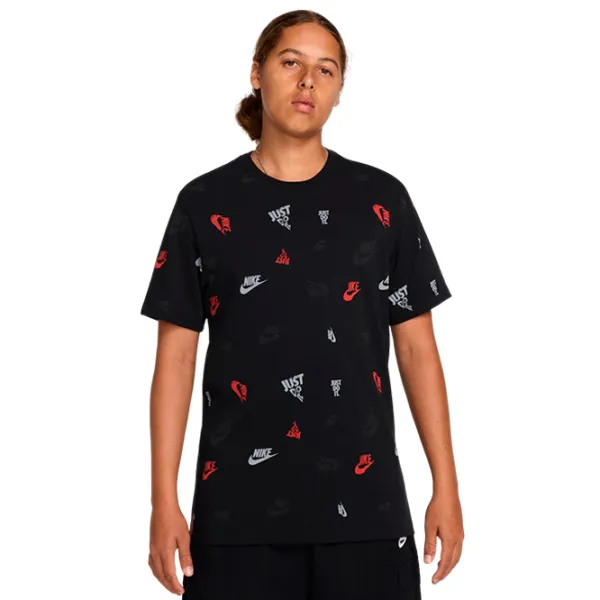Tricou pentru bărbați Nike M Sportswear 12Mo Aop Sp25 100% bumbac / Black photo 1