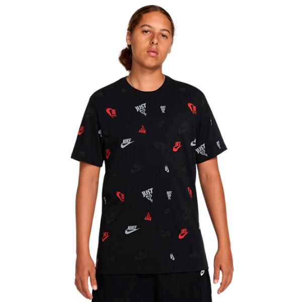 Tricou pentru bărbați Nike M Sportswear 12Mo Aop Sp25 100% bumbac / Black photo 1