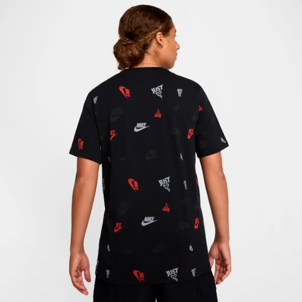 Tricou pentru bărbați Nike M Sportswear 12Mo Aop Sp25 100% bumbac / Black photo 2