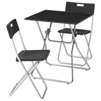 Set masă și scaune Ikea Gunde Pătrată / PAL / Black
