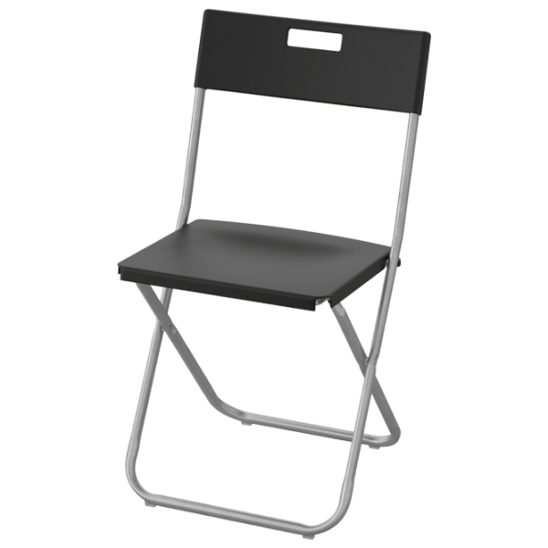 Обеденные стол со стульями Ikea Gunde Квадратная / ДСП / Черный photo 3