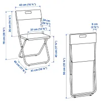 Обеденные стол со стульями Ikea Gunde Квадратная / ДСП / Черный photo 4