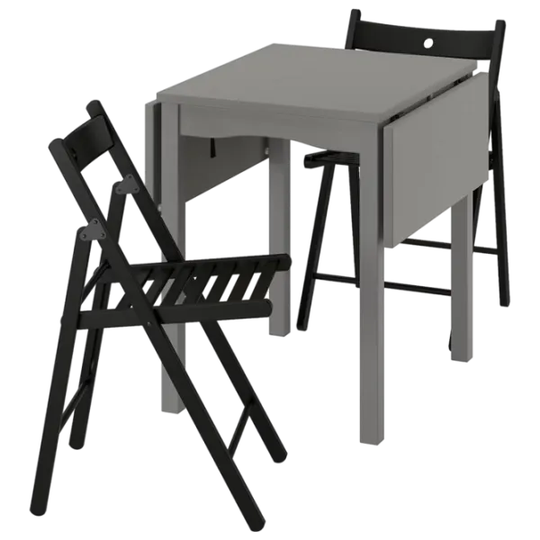 Set masă și scaune Ikea Hauga/Frosvi Dreptunghiulară / Lemn / Black photo 1