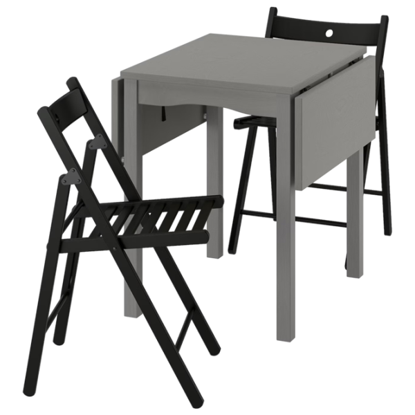 Set masă și scaune Ikea Hauga/Frosvi Dreptunghiulară / Lemn / Black photo 1