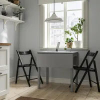 Обеденные стол со стульями Ikea Hauga/Frosvi Прямоугольная / Дерево / Черный photo 4