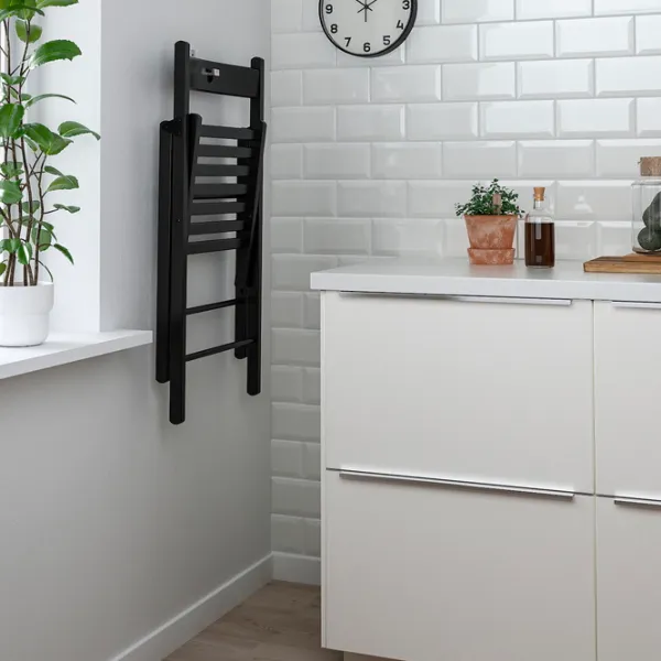 Set masă și scaune Ikea Hauga/Frosvi Dreptunghiulară / Lemn / Black photo 5