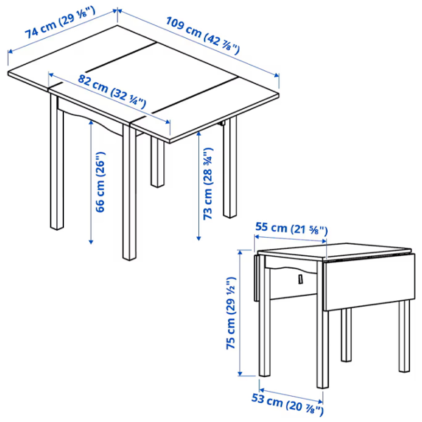 Set masă și scaune Ikea Hauga/Frosvi Dreptunghiulară / Lemn / Black photo 7